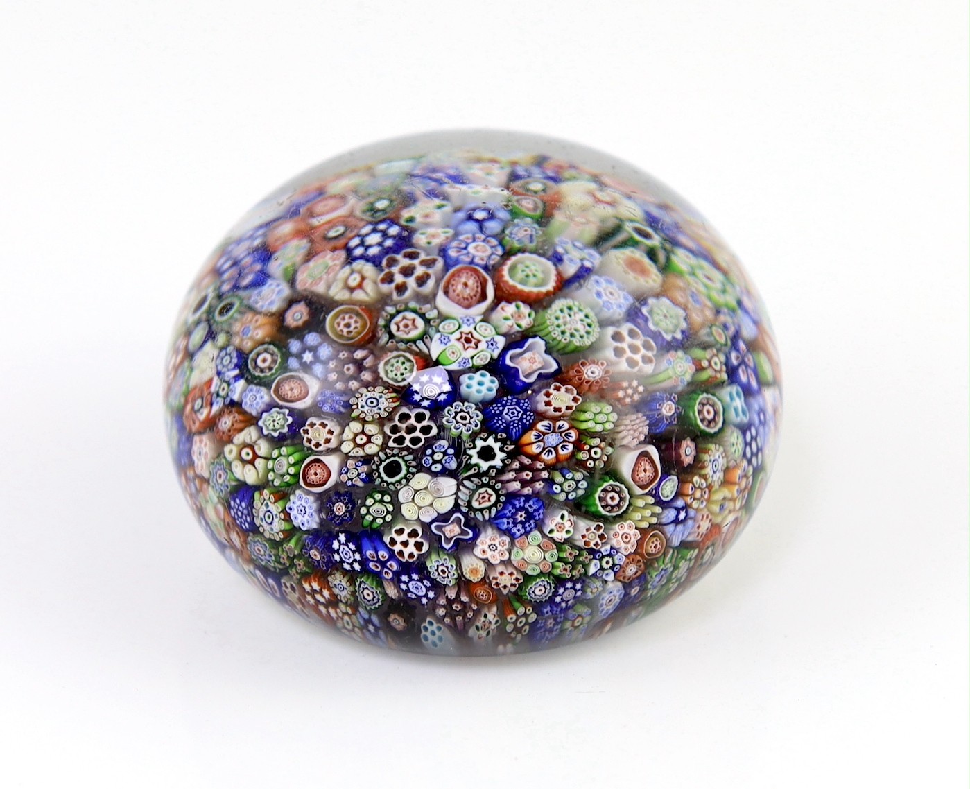 A Baccarat millefiori glass paperweight, dated 1847, 7.5cm diameter